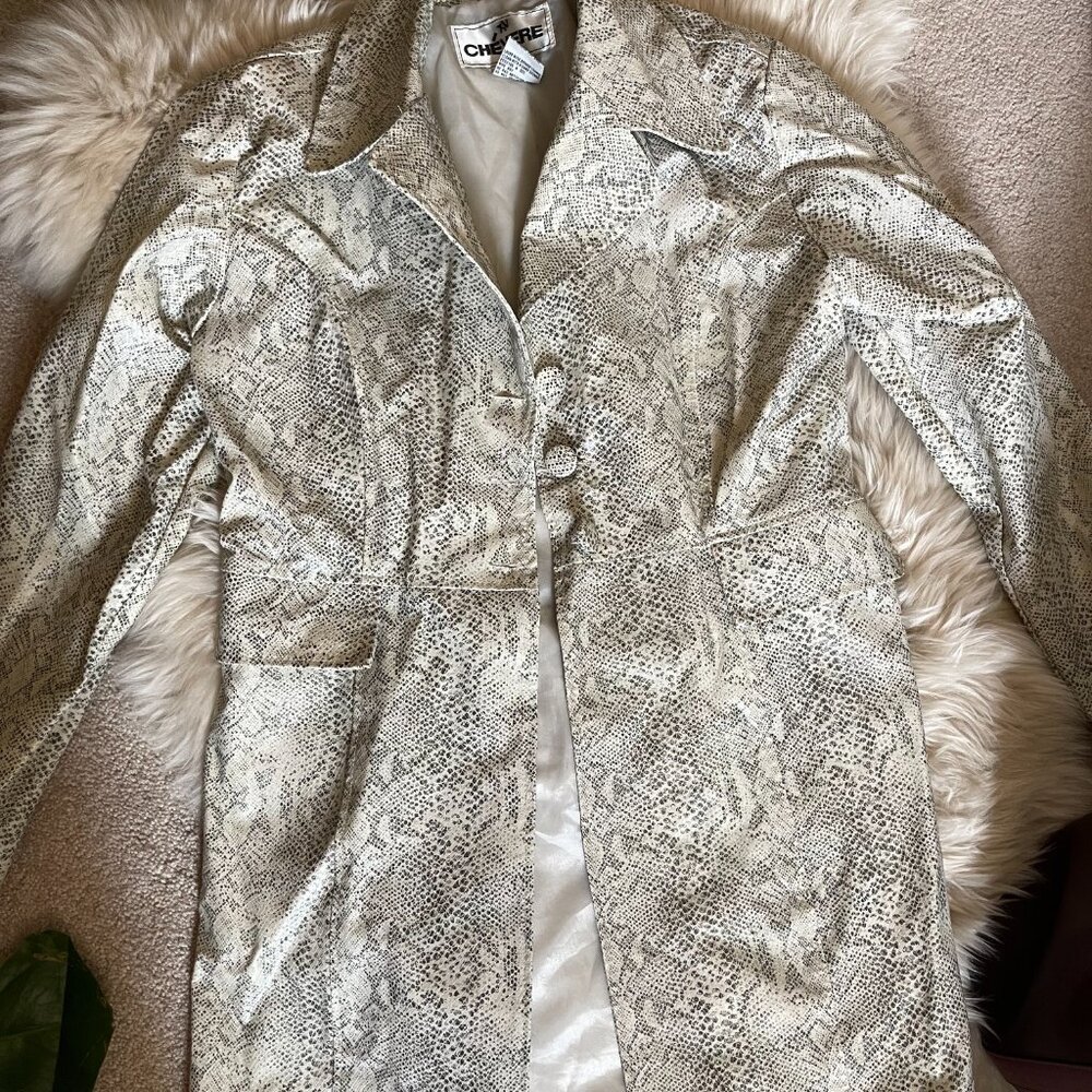 Cool Vintage 80's Pleather Snakeskin Jacket